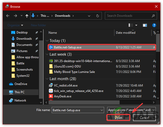 Selecting Battle.net