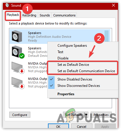 Setting Speaker As Default