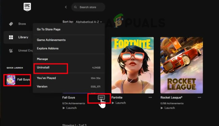 Uninstall Fall Guy