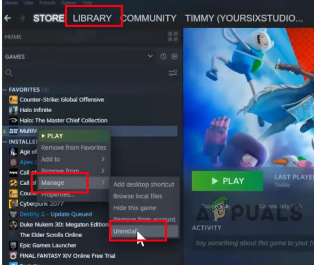 Uninstall MultiVersus Game
