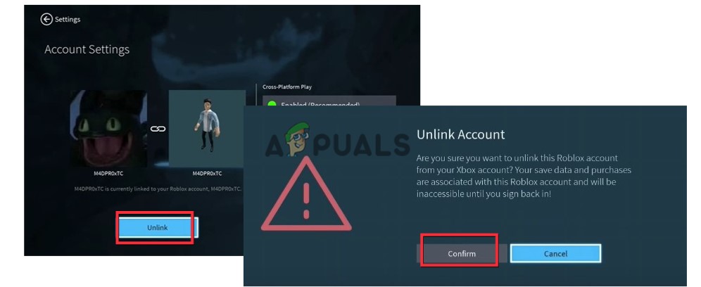 Unlink Your Roblox Account