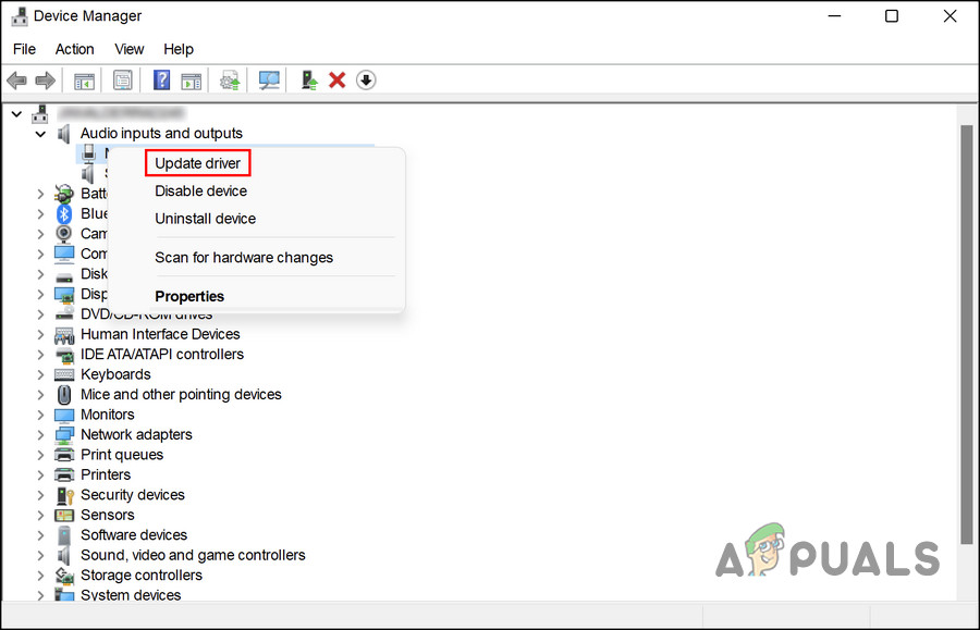 Update your audio driver