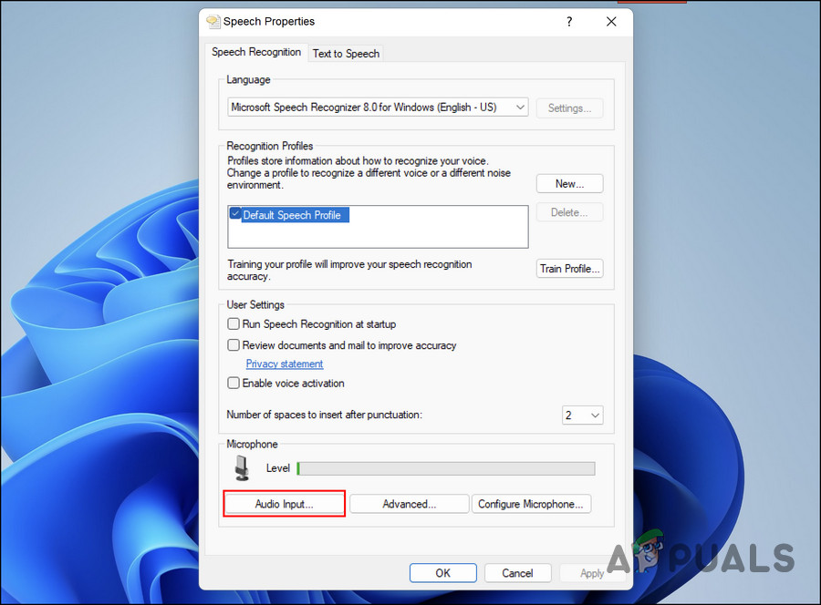 voice typing not working