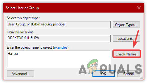 Entering Microsoft Local Account Name