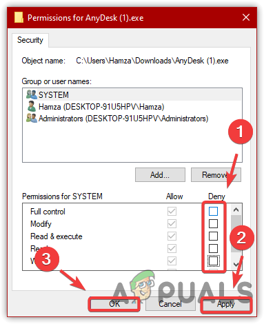 Changing Folder's Permissions