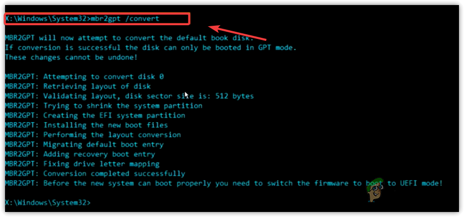 Converting MBR to GPT