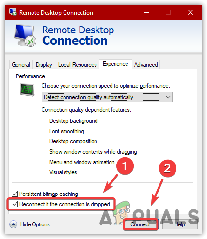 Enabling Reconnect If The Connection Is Dropped