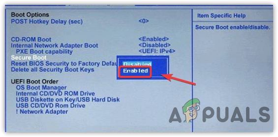 Enabling Secure Boot