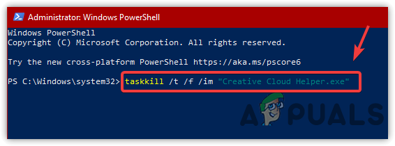 End Tasking Creative Cloud Helper