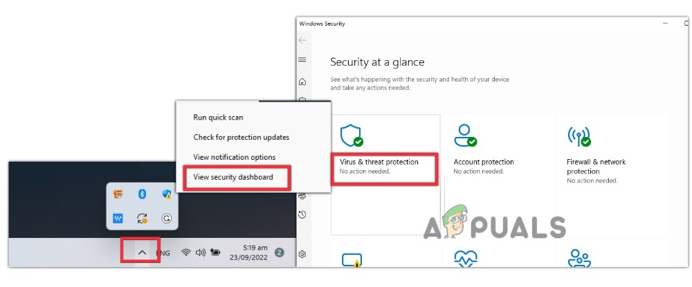 Open Windows Security Dashboard