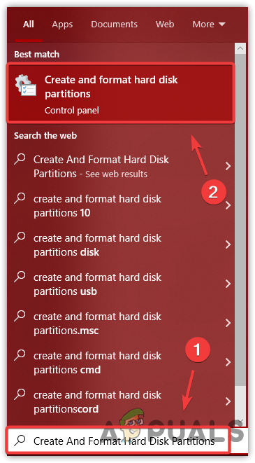 Opening Disk Management