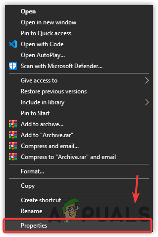 Opening Disk Properties