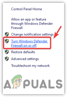Opening Windows Defender SettingsOpening Windows Defender Settings