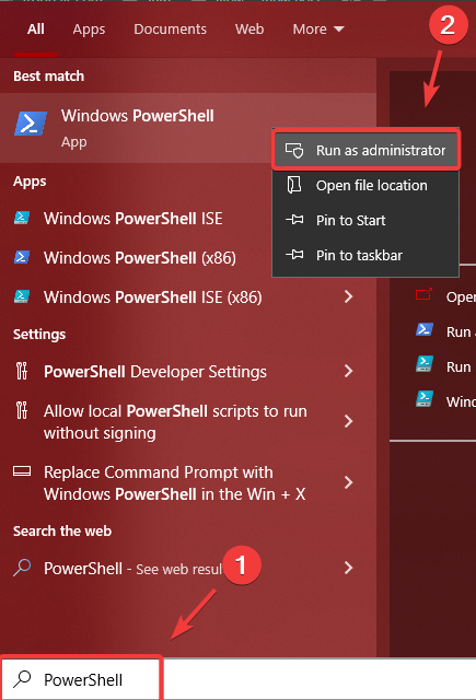 Opening Windows PowerShell