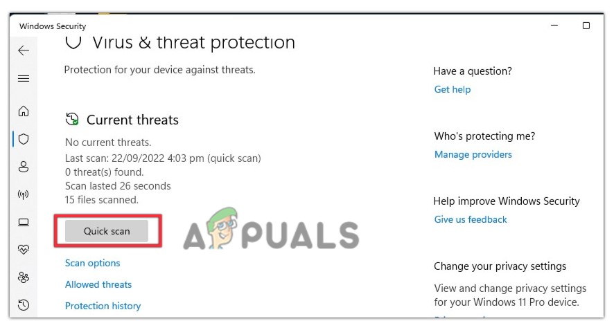 Quick Scan For Malware