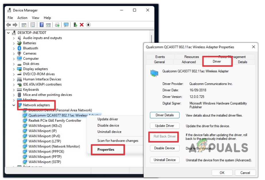 Rollback Your Network Drivers
