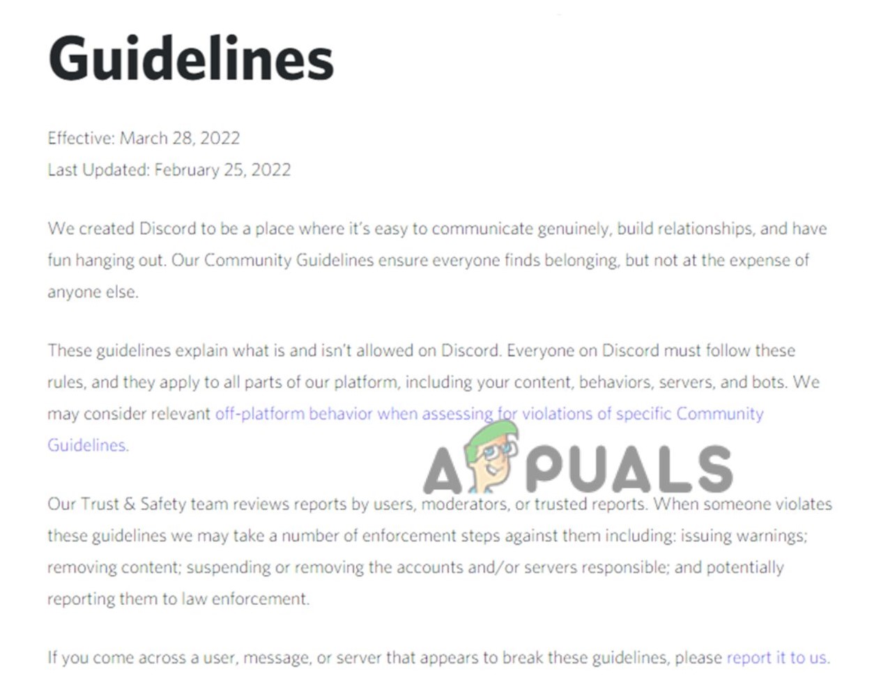 Fix Discord Account Disabled by First Going Through Guidelines