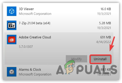 Uninstalling Adobe Creative Cloud