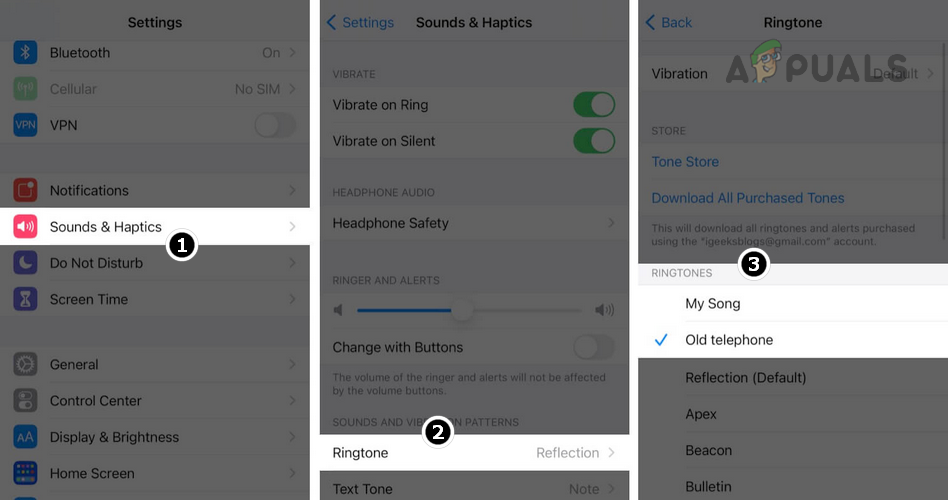 Play a Ringtone in the Sound Settings of the iPhone