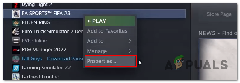 Updating FIFA 23 to the latest available version