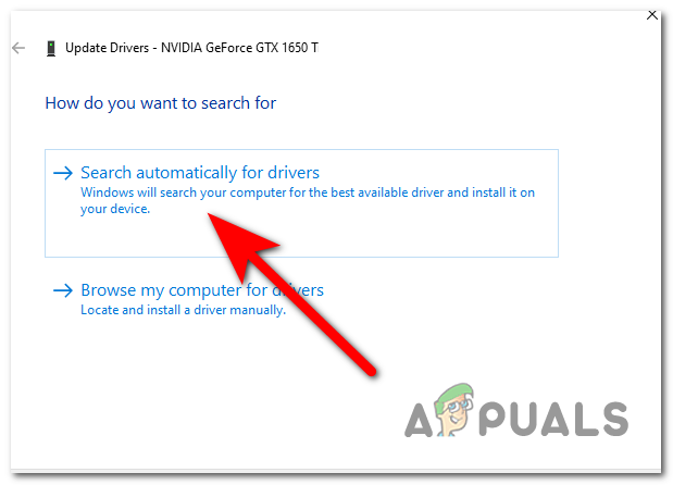 Scanning for available graphics card drivers