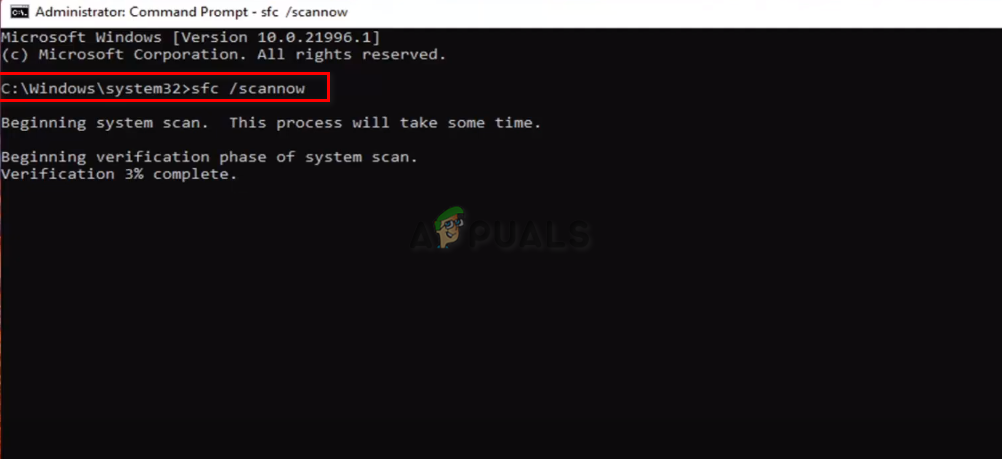 Scanning each file on the device.