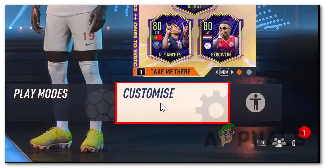 Configuring FIFA 23s in-game settings