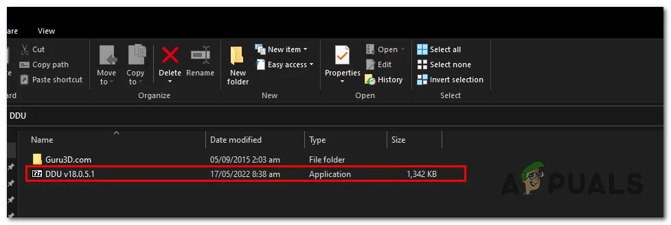 Installing the Display driver uninstaller&nbsp;
