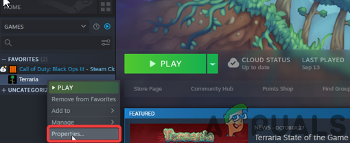 Opening library games properties