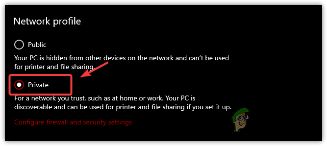 Changing Network Profile