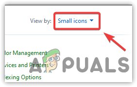 Changing View By On Control Panel