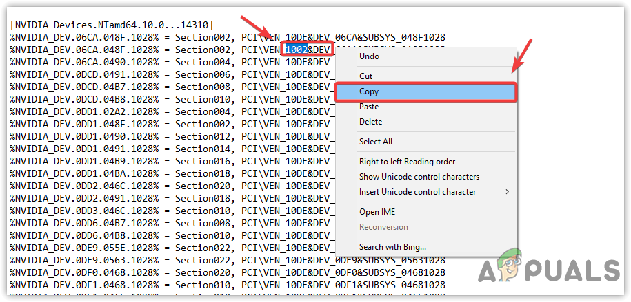 Copying GPU ID Number