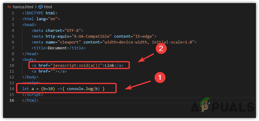 Creating And Calling A Function With Void Operator