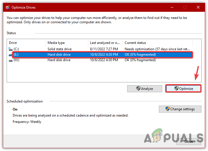 Defragmenting Hard Drive