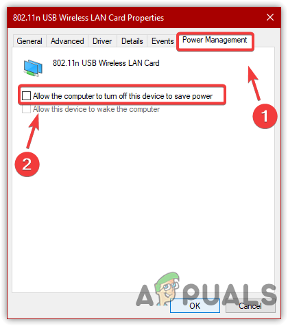 Disabling Power Saving Feature to Network Adapter