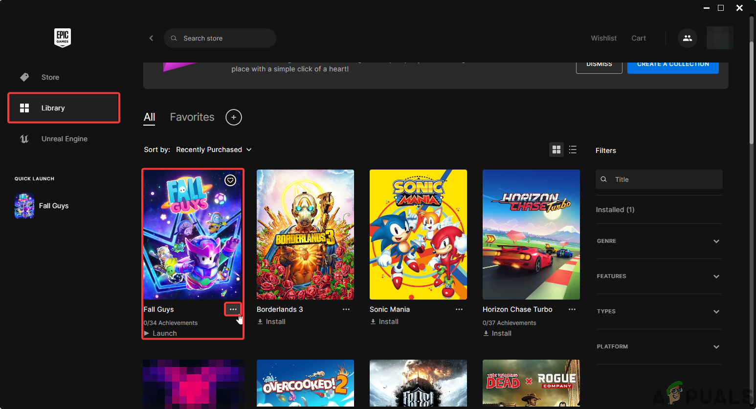 Opening Fall Guys settings