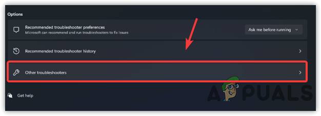 Navigating to Other Troubleshooters