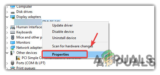 Opening Driver Properties