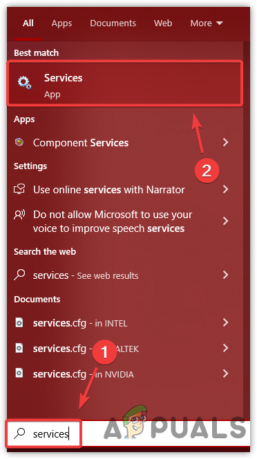 Opening Services Window