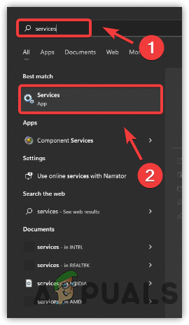 Opening Services Window