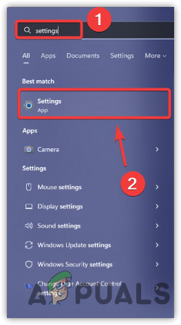Opening Settings