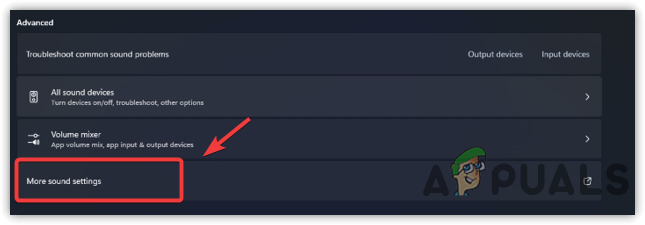 Opening Sound Settings