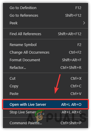 Opening With Live Server