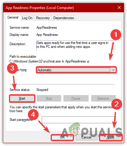 Restarting App Readiness Service