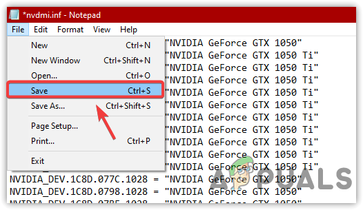 Saving Changes In INF File