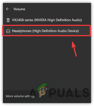 Selecting Correct Output Device