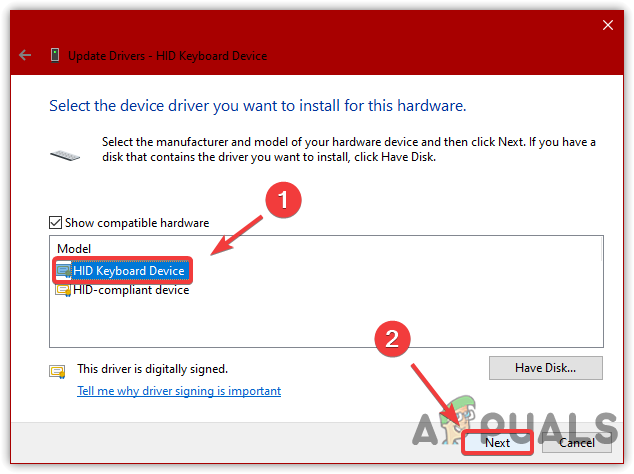 Selecting Keyboard Driver