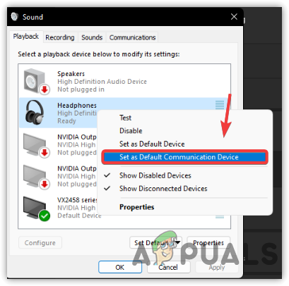 Setting As Default Communication Device
