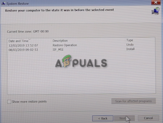 System Restore Point.