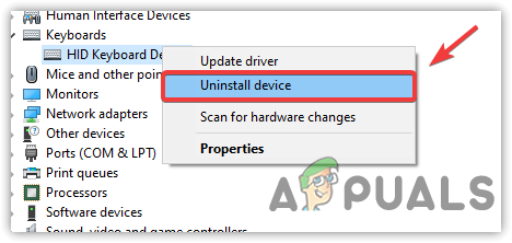 Uninstalling Keyboard Device